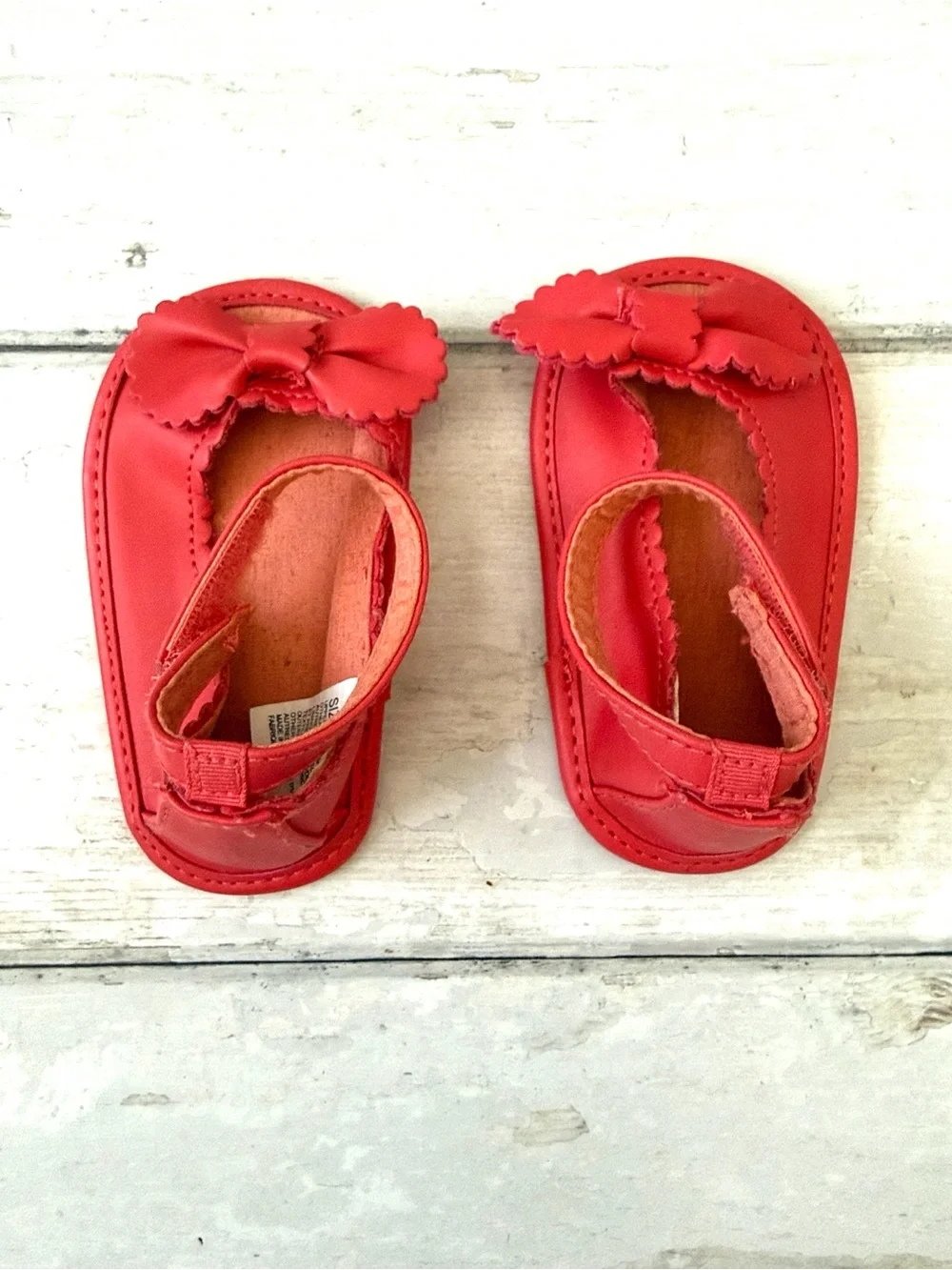 Carters Size 2 Baby Girl Salmon Pink Color Sandals Shoes Infant